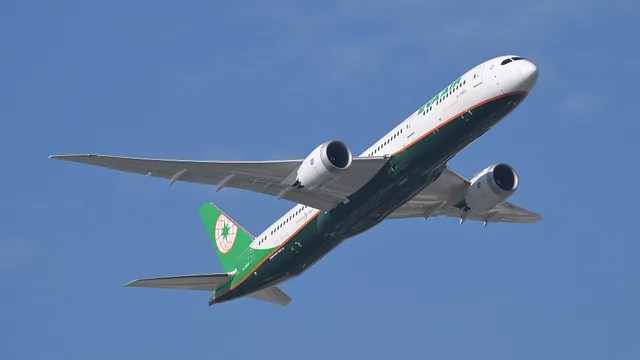 EVA Air Boeing 787-9 taking off