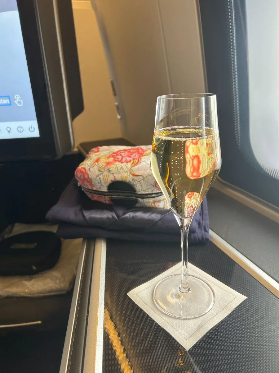 British Airways 777-300ER First window seat, photographed in 2023