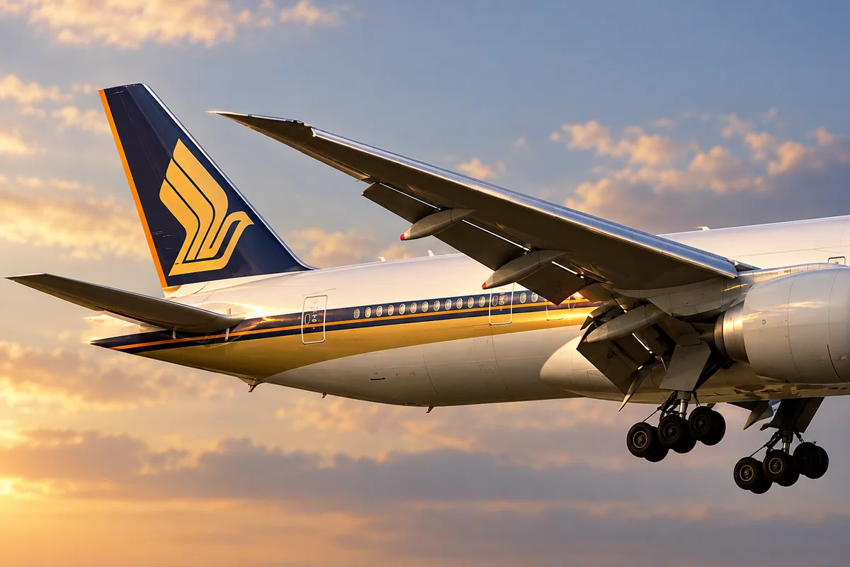 シンガポール航空のBoeing 777-300ERを題材にしたAIイメージ。実際の搭乗写真ではありません。