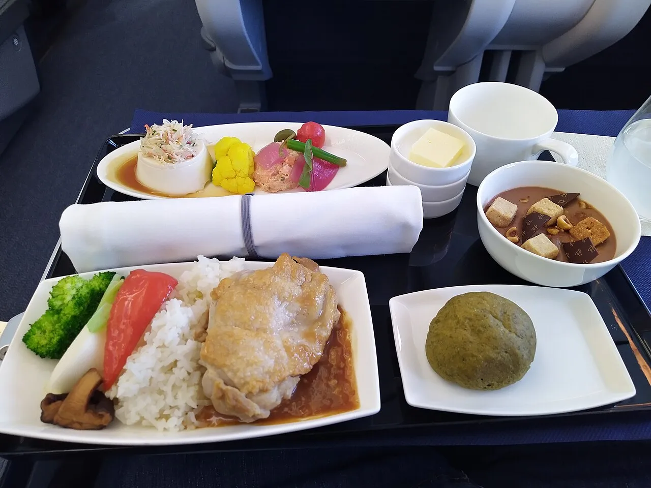 2019年のANA羽田発台北行き・ビジネスクラスの洋食