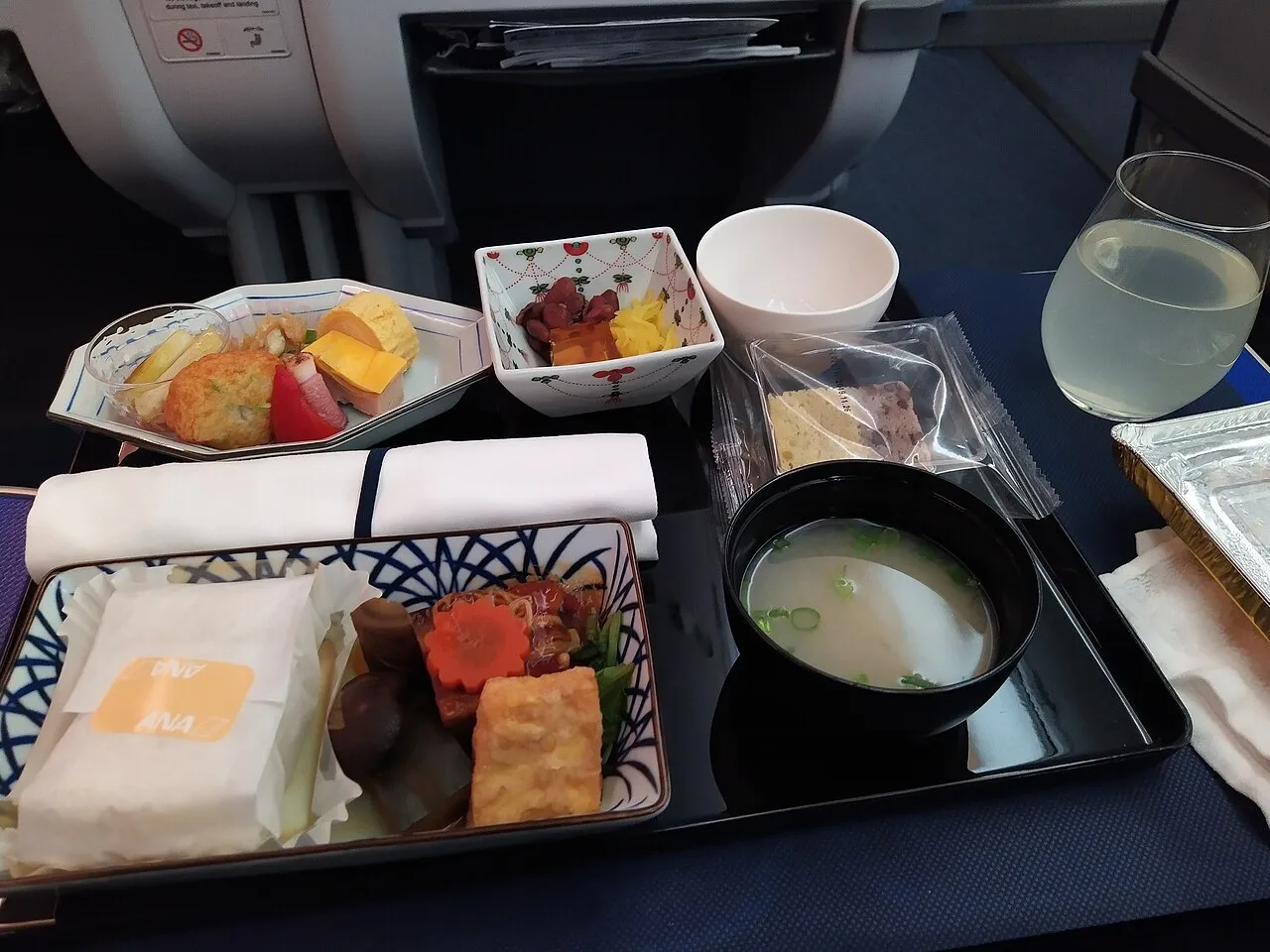 ANA business-class Japanese meal on Taipei–Narita in 2019