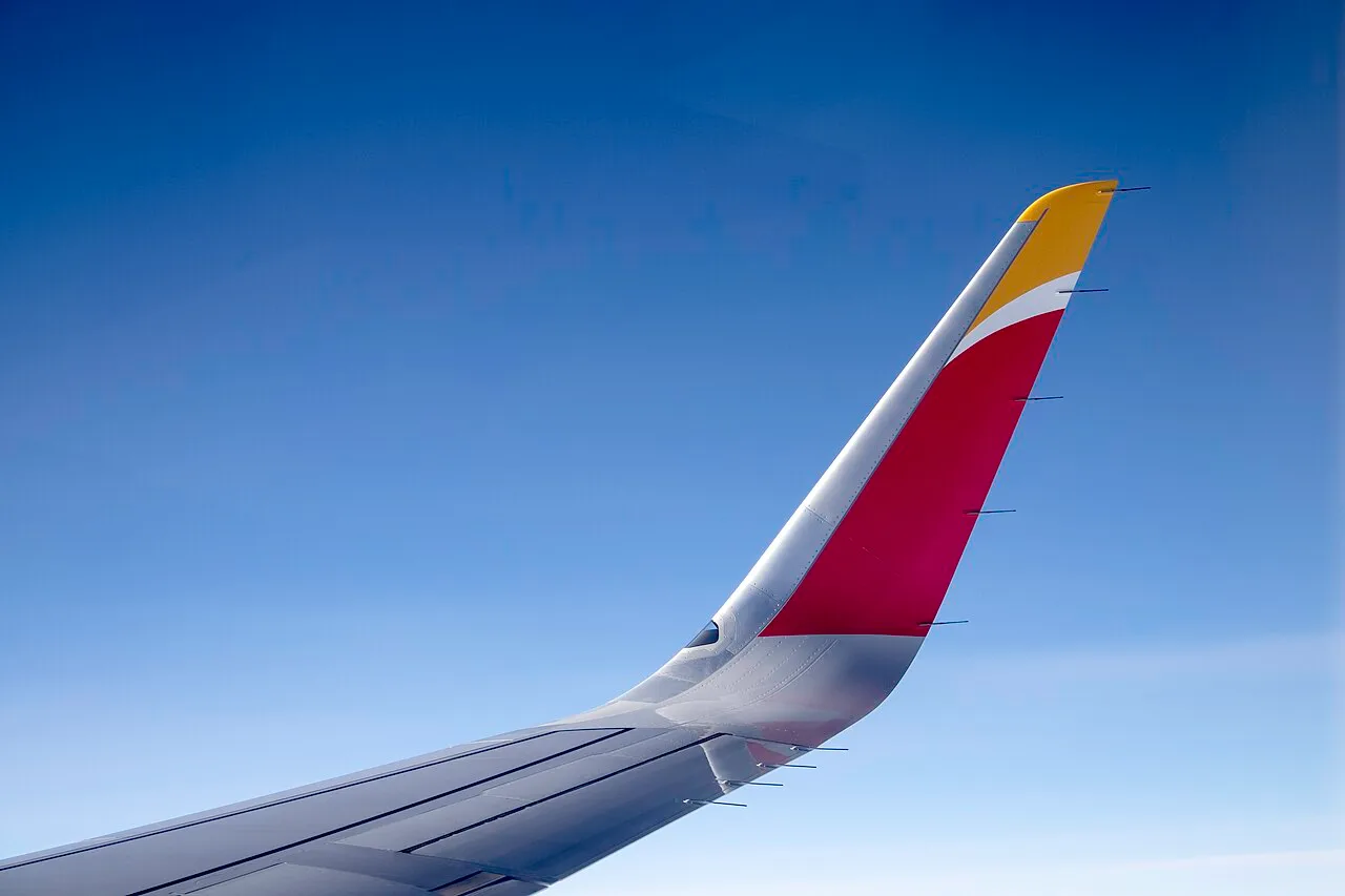 Iberia A320neo winglet above Sweden