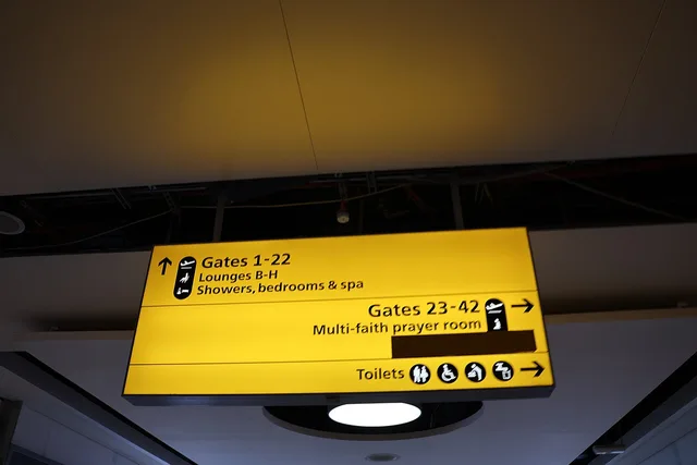 Departure signs in Heathrow Terminal 3