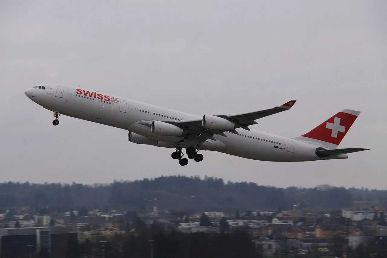 SWISS Airbus A340-300; illustrative aircraft photograph