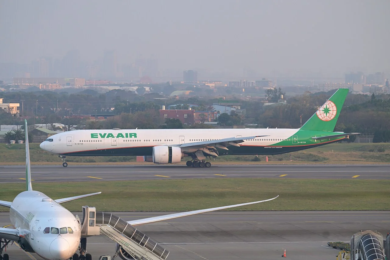 EVA Air Boeing 777-300ER; related aircraft photograph
