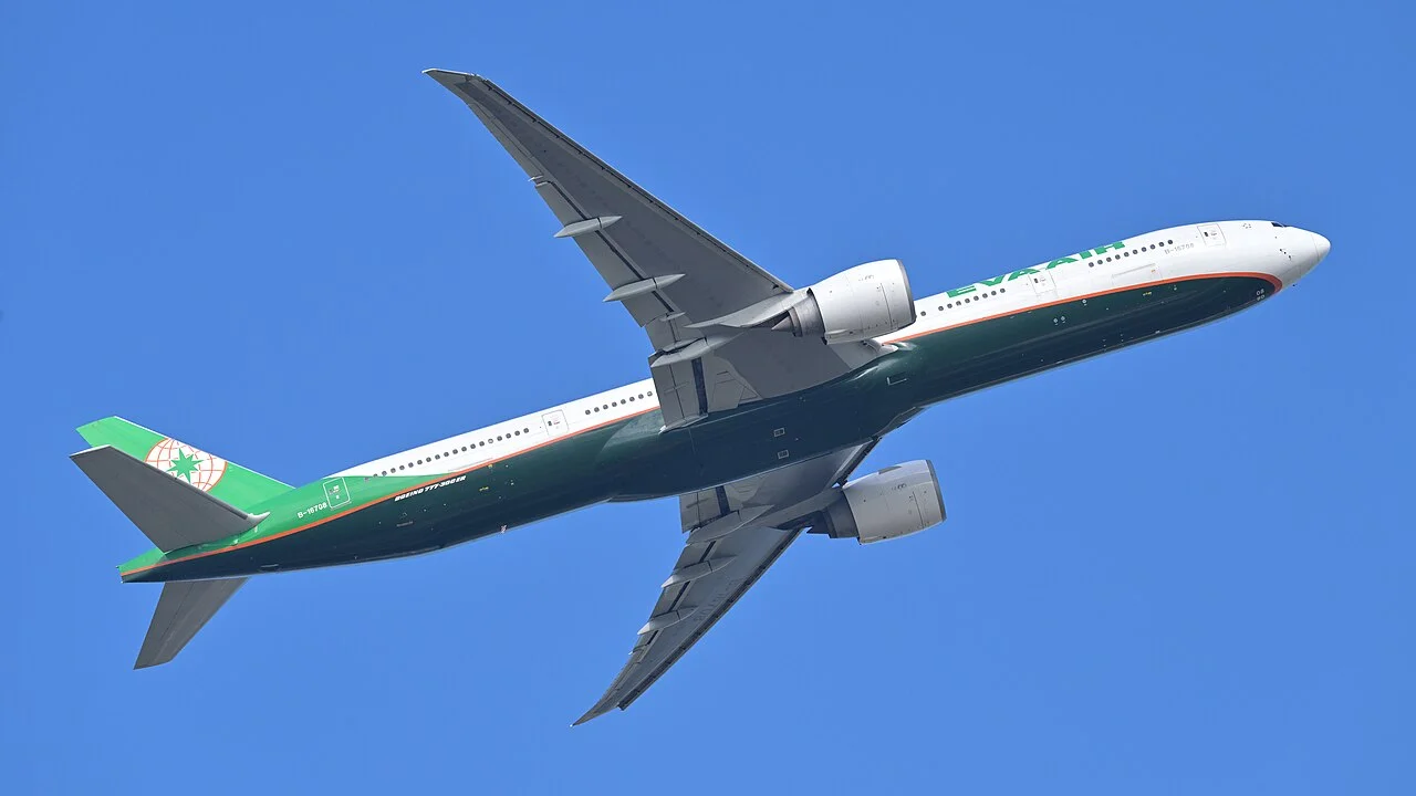 EVA Air Boeing 777-300ER; related aircraft photograph