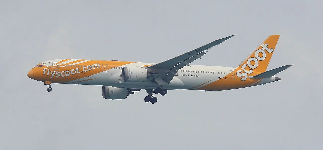 Scoot Boeing 787-9の機体参考写真