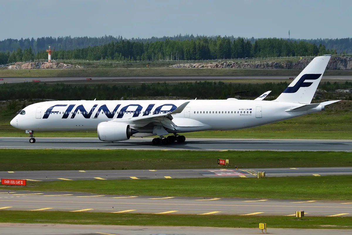 Finnair Airbus A350-900の参考機体写真。原記事の機材は不明