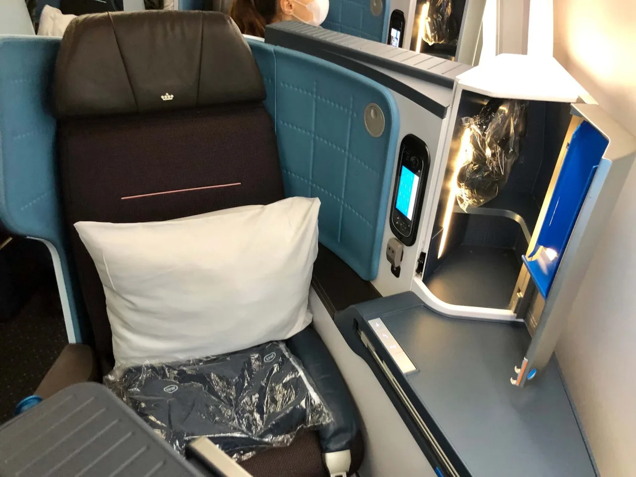 KLM World Business Classの原記事の実搭乗写真
