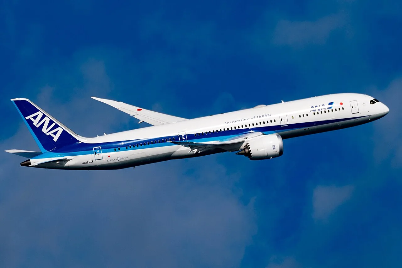 ANA Boeing 787-9の参考写真（紹介記事の搭乗便の写真ではありません）