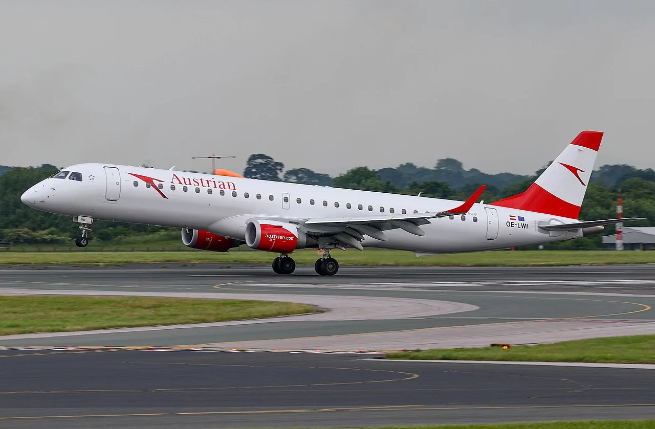 Austrian Airlines Embraer 195の参考写真（紹介記事の搭乗便の写真ではありません）
