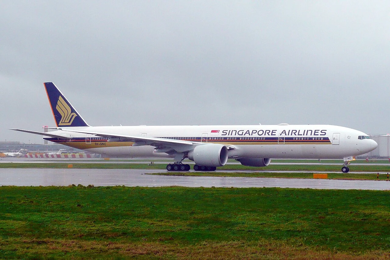 Singapore Airlines Boeing 777-300ER; illustrative reference photograph, not the author’s flight