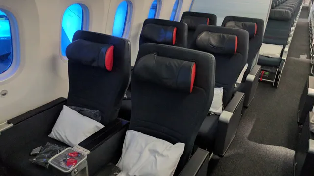 Air Canada Boeing 787 Premium Economy cabin, photographed in 2017