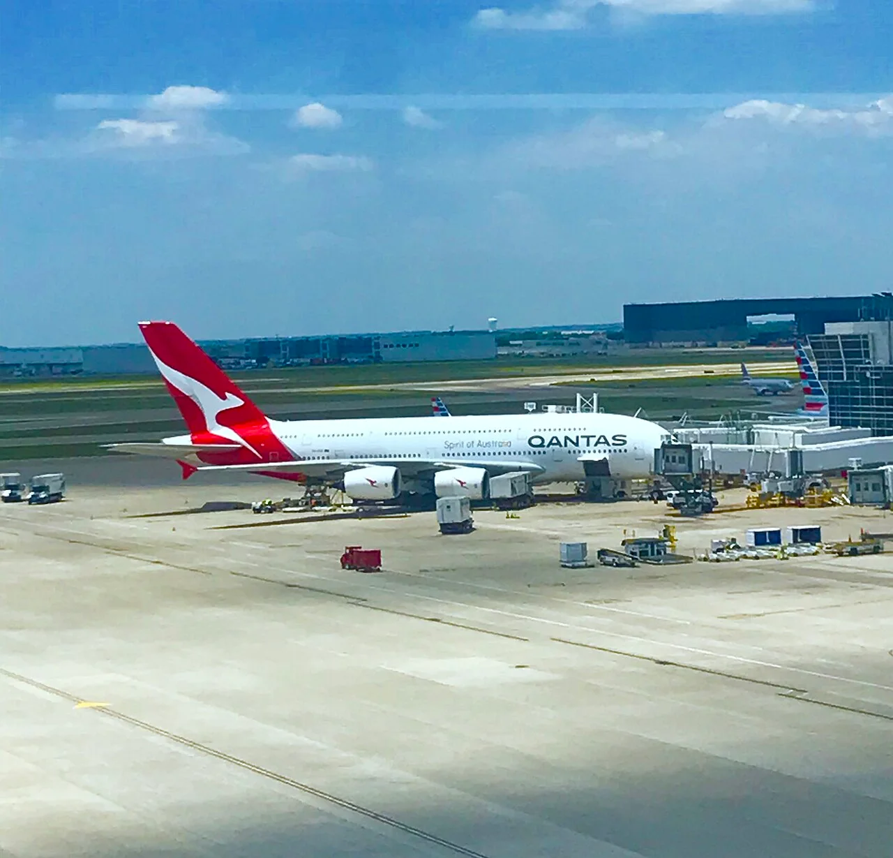 Qantas Airbus A380; illustrative reference photograph, not the author’s flight