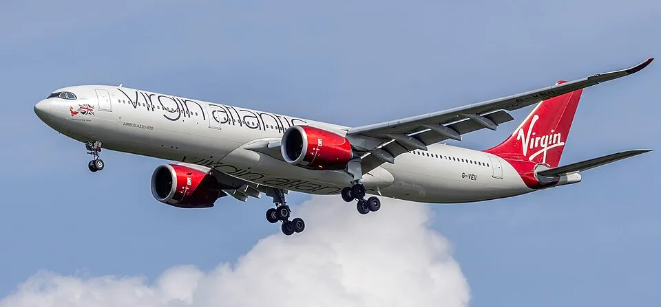Virgin Atlantic Airbus A330-900 approaching Washington Dulles